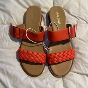 Violet and Red Sandals